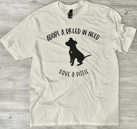 Adopt a pittie t-shirt